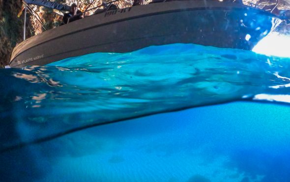 blue cave water