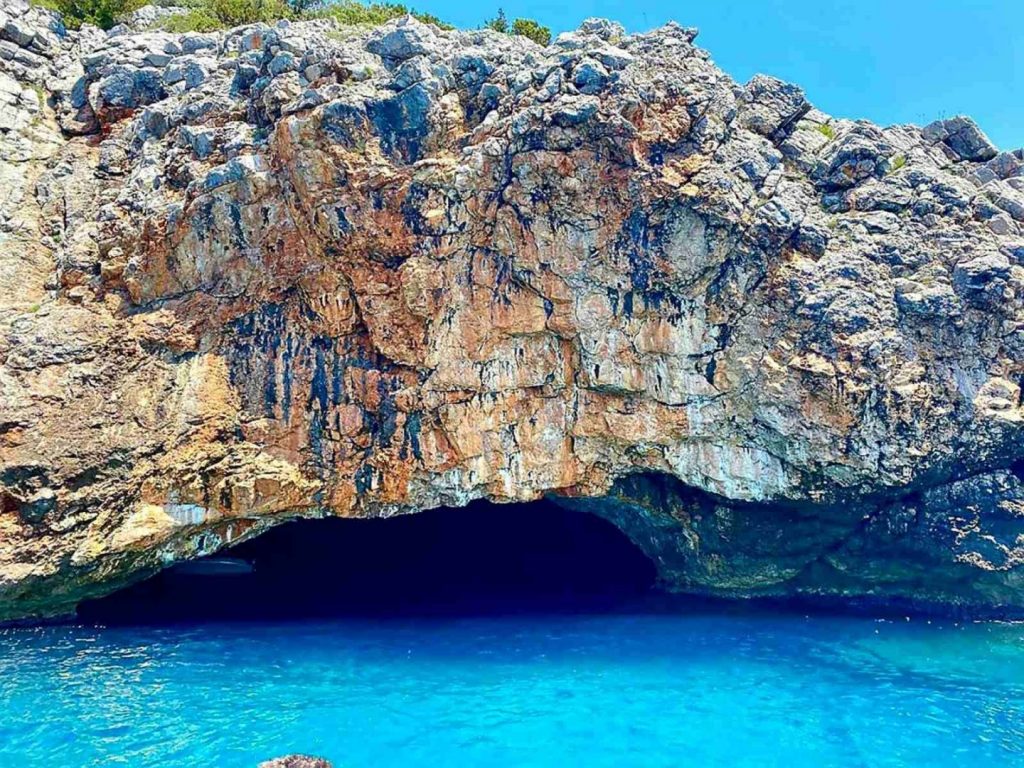 Exterior of blue cave montenegro
